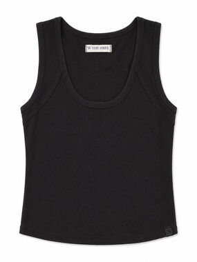 We The Free Black Ribbed Tank Top